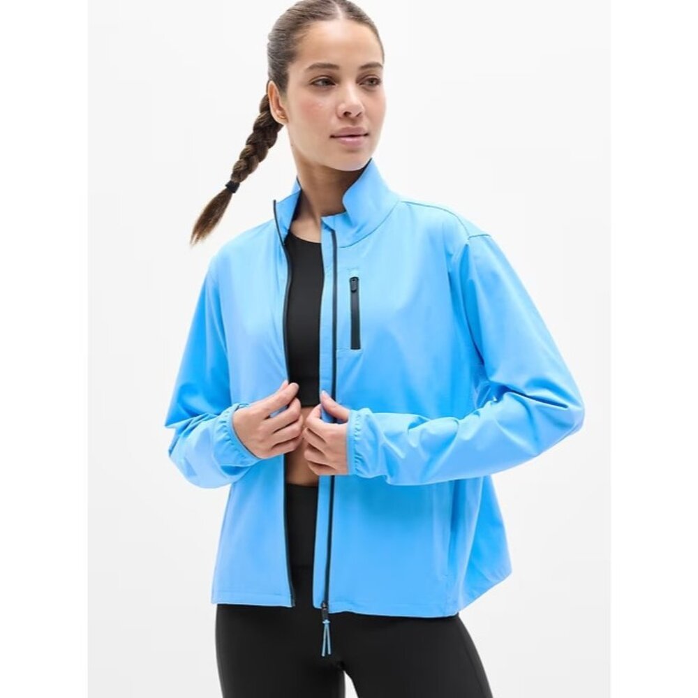 Athleta M Sprint Finish Jacket Cornflower Blue Medium Regular